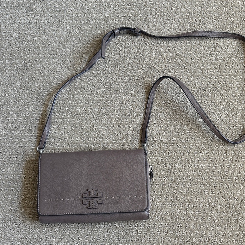 Tory Burch Taupe Crossbody Bag